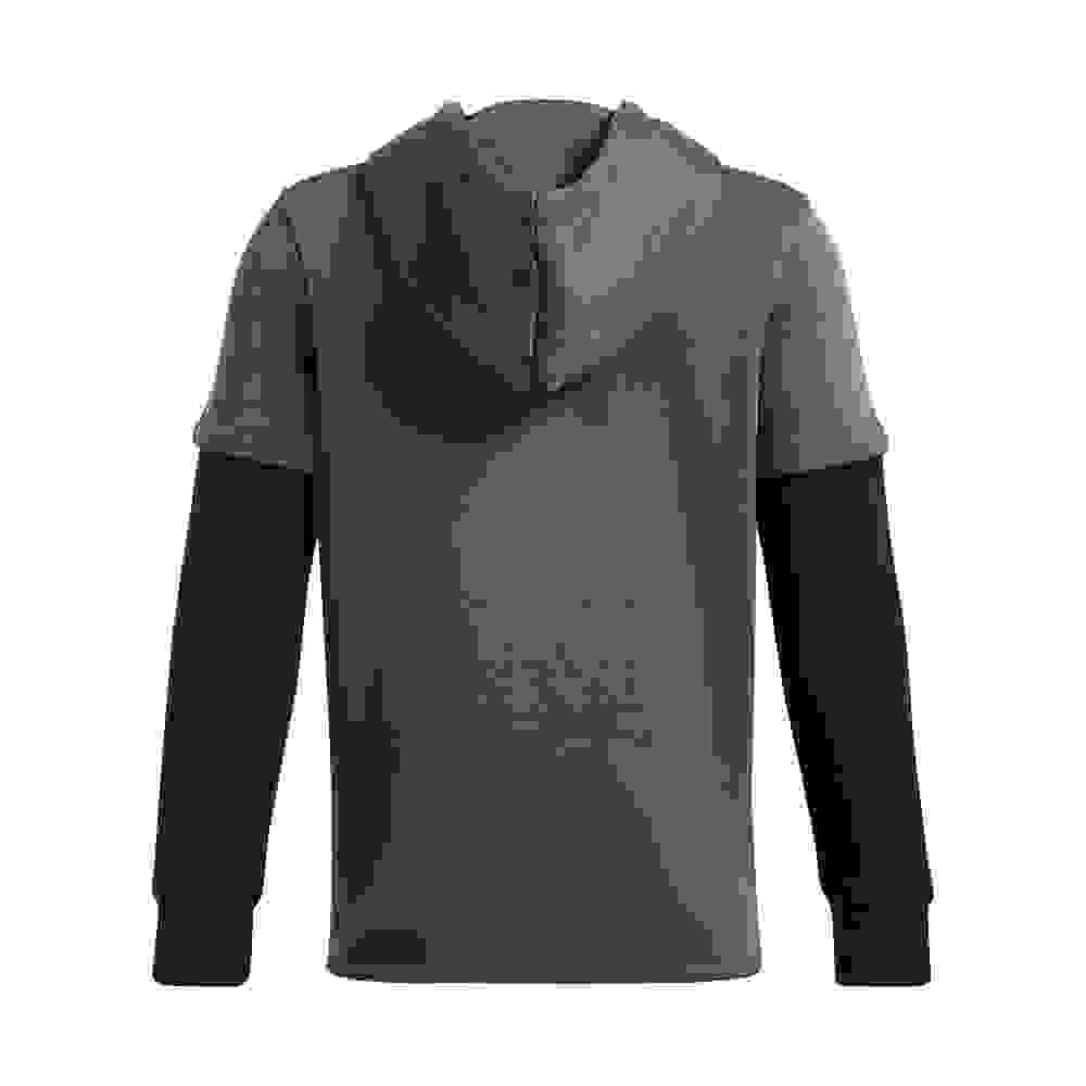 Under Armour UA Icon Fleece Big Boys' Green/Black Jersey Hoodie